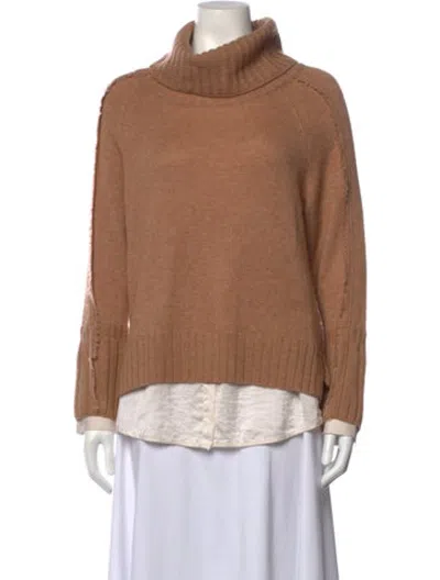 Pre-owned Brochu Walker Wool Turtleneck Sweater In Neutrals