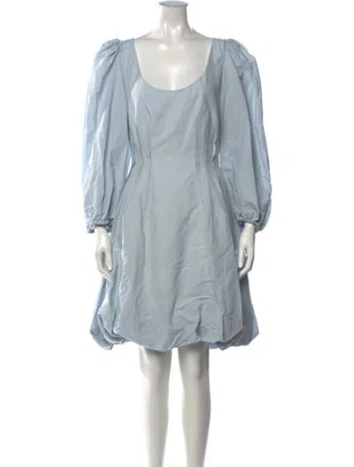 Pre-owned Brock Collection Square Neckline Mini Dress In Blue