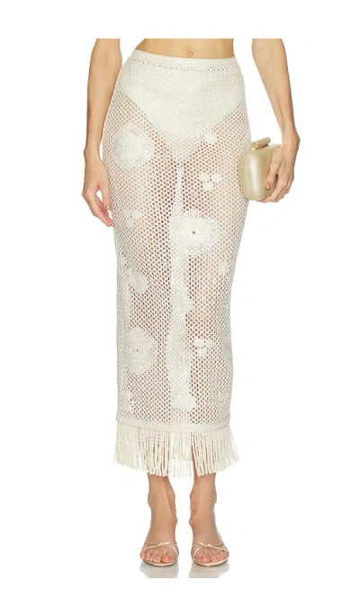 Bronx And Banco Crochet Mila Skirt In Cream