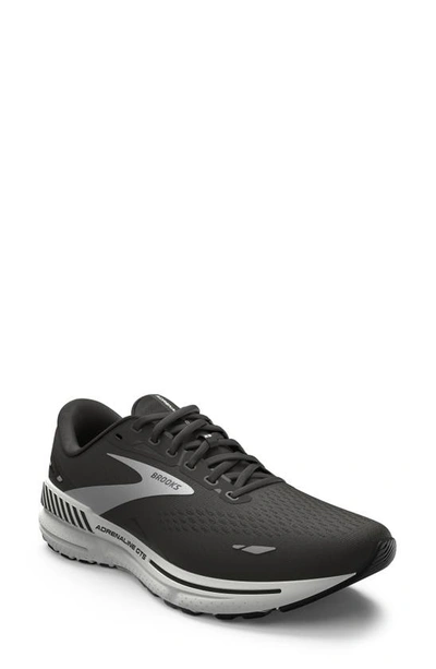 Brooks Adrenaline Gts 23 Sneaker In Black/ White/ Silver