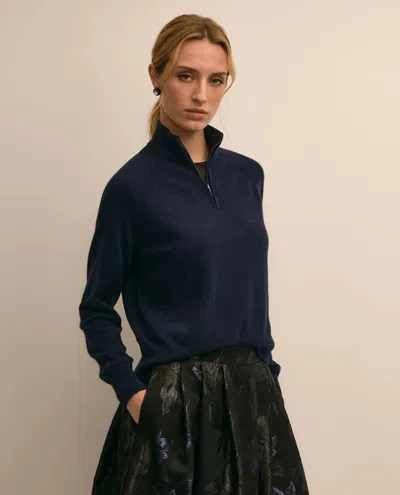 Brooks Brothers Cashmere Quarter-zip Sweater In Multi