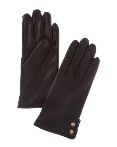 Brooks Brothers Cashmere-lined Leather Gloves In Black