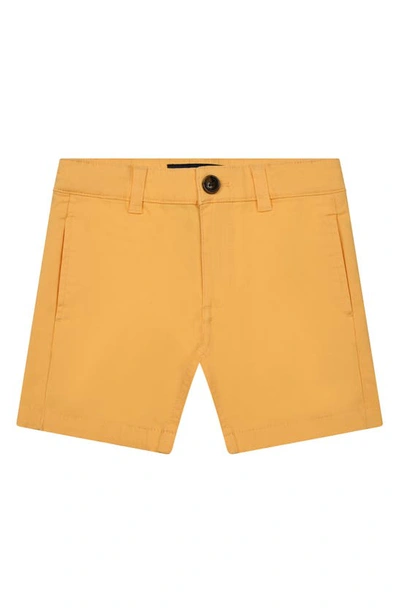 Brooks Brothers Kids' Solid Cotton Chino Shorts In Yellow