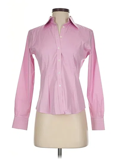 Pre-owned Brooks Brothers Long Sleeve Blouse In Pink