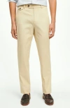 Brooks Brothers Regular Fit Cotton Canvas Poplin Chinos In Supima Cotton Pants | Natural | Size 38 30