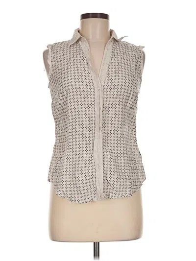 Pre-owned Brooks Brothers Sleeveless Blouse In Tan