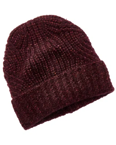 Brooks Brothers Sparkle Twist Alpaca & Wool-blend Beanie In Burgundy