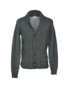 Brooksfield Man Cardigan Dark Green Size 44 Wool, Cotton