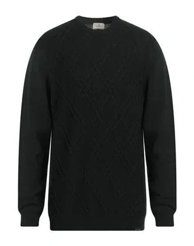 Brooksfield Man Sweater Dark Green Size 48 Polyamide, Viscose, Wool, Cashmere