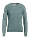 Brooksfield Man Sweater Emerald Green Size 40 Virgin Wool, Polyamide