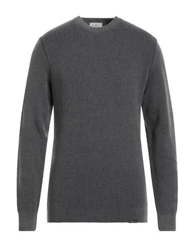 Brooksfield Man Sweater Lead Size 42 Wool, Cotton, Polyamide In Grey