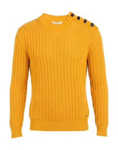 Brooksfield Man Sweater Marigold Size 40 Cotton In Yellow