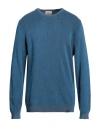 Brooksfield Man Sweater Navy Blue Size 46 Wool, Cotton, Polyamide