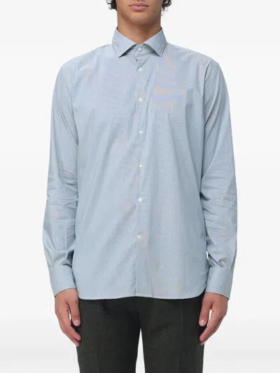 Brooksfield Striped Long-sleeve Cotton Shirt In Multi