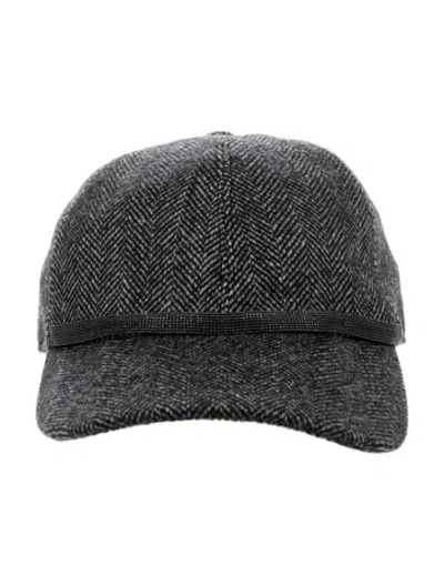 Pre-owned Brunello Cucinelli Baseball Cap W/tags In Black/white