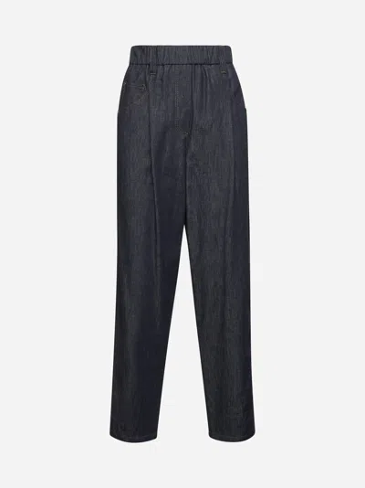 Brunello Cucinelli Blue Denim Five-pocket Trousers