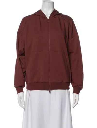 Pre-owned Brunello Cucinelli Bomber Jacket In Burgundy