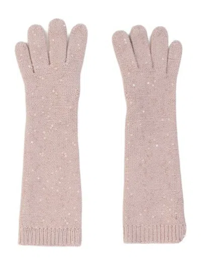 Pre-owned Brunello Cucinelli Cashmere Gloves W/tags In Pink
