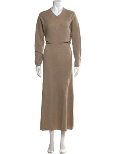 Pre-owned Brunello Cucinelli Cashmere Long Dress W/ Tags In Neutrals