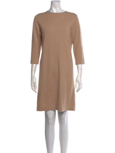 Pre-owned Brunello Cucinelli Cashmere Mini Dress In Neutrals