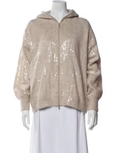 Pre-owned Brunello Cucinelli Cashmere Patterned Jacket In Neutrals