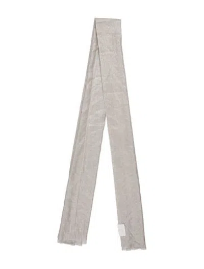 Pre-owned Brunello Cucinelli Cashmere Scarf W/ Tags In Metallic/neutrals