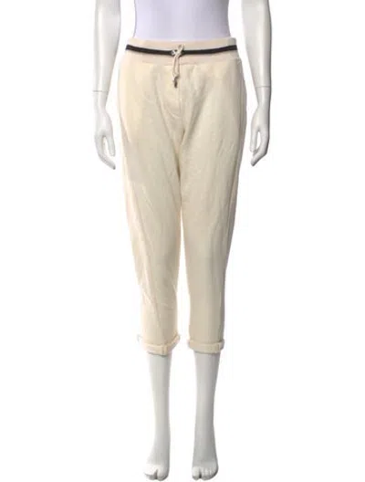 Pre-owned Brunello Cucinelli Cashmere Straight Leg Pants In Neutrals