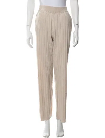 Pre-owned Brunello Cucinelli Cashmere Striped Sweatpants W/ Tags In Neutrals