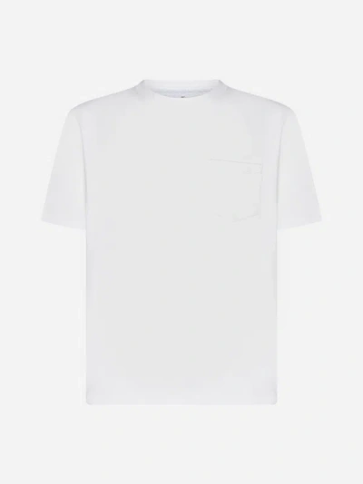 Brunello Cucinelli Chest-pocket Cotton T-shirt In Off White