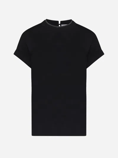 Brunello Cucinelli Cotton T-shirt In Black