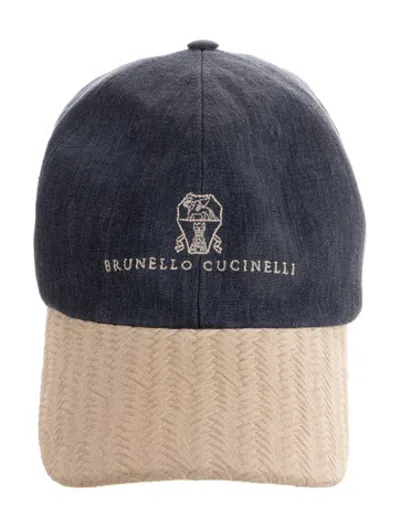 Pre-owned Brunello Cucinelli Denim Baseball Cap In Blue