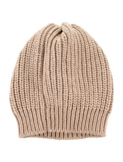 Pre-owned Brunello Cucinelli Knit Beanie W/tags In Neutrals