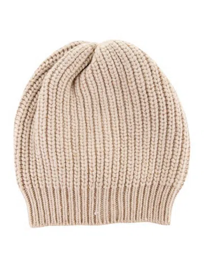 Pre-owned Brunello Cucinelli Knit Beanie W/tags In Neutrals