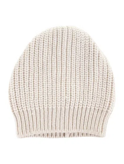 Pre-owned Brunello Cucinelli Knit Beanie W/tags In Neutrals