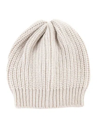 Pre-owned Brunello Cucinelli Knit Beanie W/tags In Neutrals