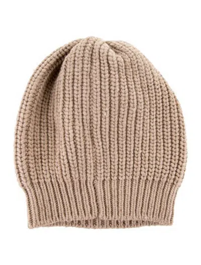 Pre-owned Brunello Cucinelli Knit Beanie W/tags In Neutrals
