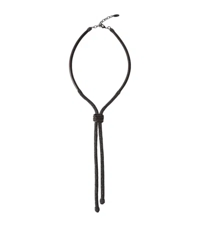 Brunello Cucinelli Leather Bolo Tie