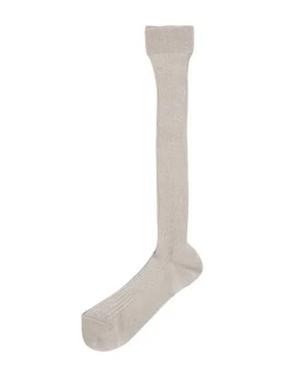 Pre-owned Brunello Cucinelli Long Socks  W/tags In Metallic/neutrals