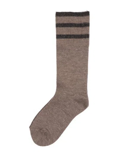Pre-owned Brunello Cucinelli Long Socks  W/tags In Neutrals
