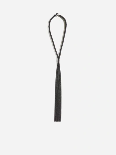 Brunello Cucinelli Monile Jewel Tie In Metallic