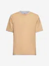 Brunello Cucinelli Cotton & Linen Jersey Solid T-shirt In Orange