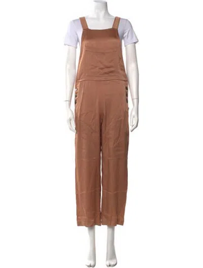 Pre-owned Brunello Cucinelli Square Neckline Overalls In Pink