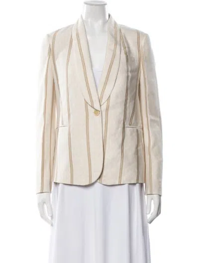 Pre-owned Brunello Cucinelli Striped Blazer W/ Tags In Neutrals