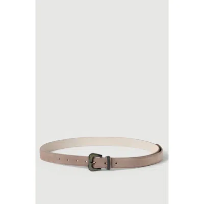 Brunello Cucinelli Suede Belt With Shiny Loop In Multi