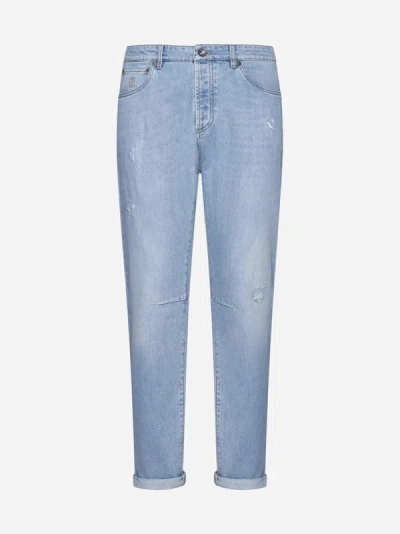 Brunello Cucinelli Turn-up Jeans In Blue