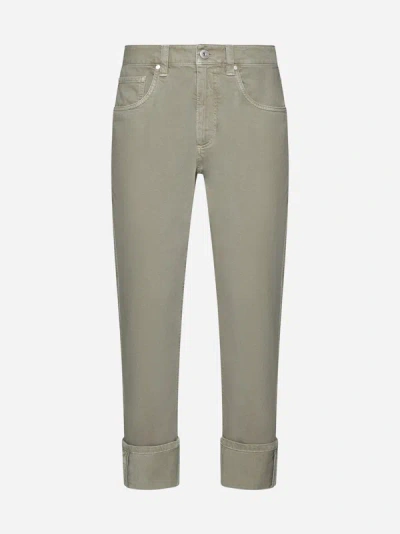 Brunello Cucinelli Turn-up Jeans In Gray