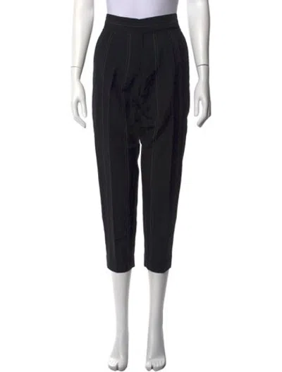 Pre-owned Brunello Cucinelli Virgin Wool Straight Leg Pants In Black