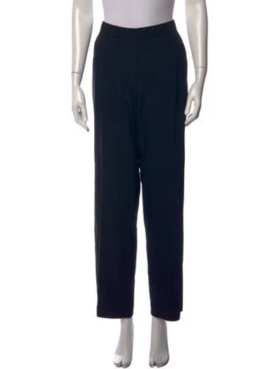 Pre-owned Brunello Cucinelli Virgin Wool Straight Leg Pants In Black
