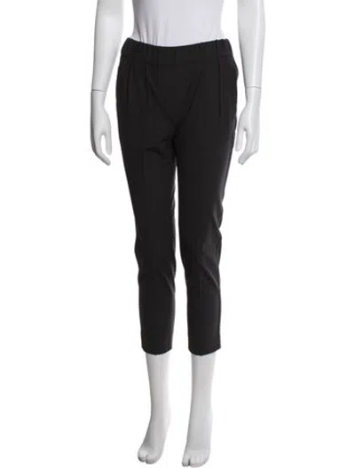 Pre-owned Brunello Cucinelli Virgin Wool Straight Leg Pants In Black