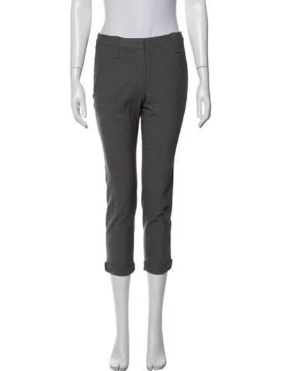 Pre-owned Brunello Cucinelli Virgin Wool Straight Leg Pants In Grey